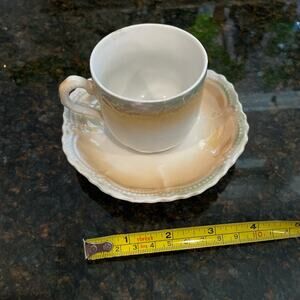 Vintage Leuchtenburg Germany Demitasse Tea Cup & Saucer Antique Porcelain China